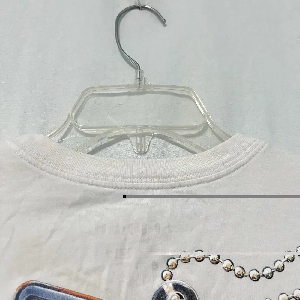 Air Jordan Keychain White Crew Tee Shirt Men L Retired Cotton